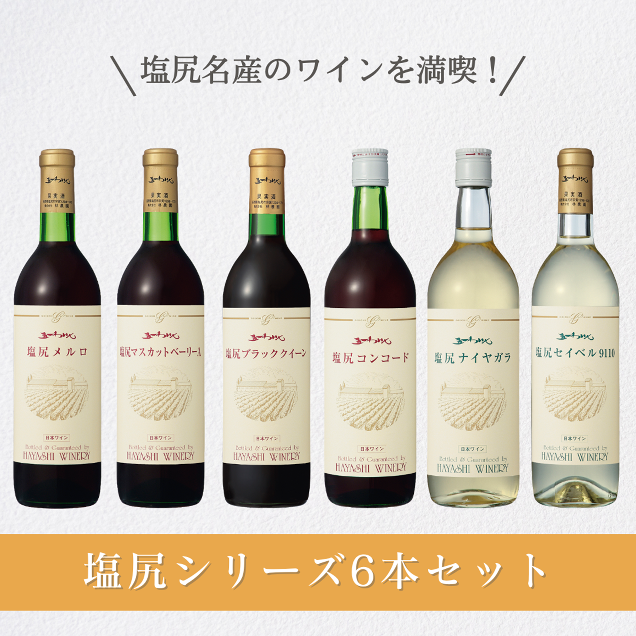 塩尻シリーズ6本セット – 五一わいん 公式オンラインストア